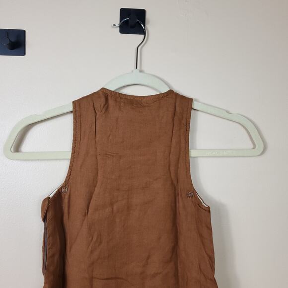 The Simple Folk The Essential Sleep Sack Linen/Wool in Rust Size 0-9 Months - Picture 7 of 9